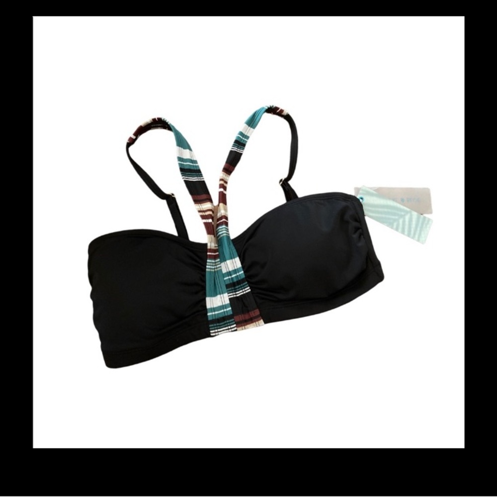 🍂 NWT COASTAL BLUE Black Bikini Top